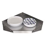Stainless Commercial Kitchen Corner Shelf, 300 X 300mm deep.
