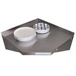Deep Stainless Wall Mounted Shelf, 450 X 450mm deep.