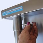 Double Stainless Steel Sink - Right And Left Bench, 2000 x 700 x 900mm high.