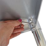 Stainless Narrow Corner Bench, 600/450 X 600/450 x 900mm high-2791