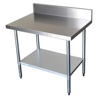 Commercial 304 Grade Stainless Steel Splashback Bench 1000 x 700 x 900mm high