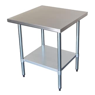 Commercial 304 Grade Stainless Steel Flat Bench, 762 x 762 x 900mm high