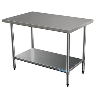 Commercial 304 Grade Stainless Steel Flat Bench, 914 x 762 x 900mm high