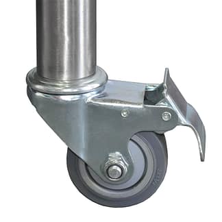 2 Lockable Castors, with 2 High Grade Stainless Legs - 914mm deep benches