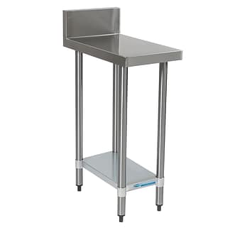 Commercial 304 Grade Stainless Steel Splashback Bench, 400 x 610 x 900mm high