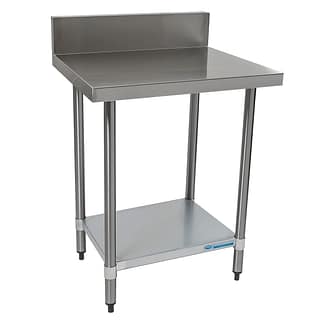 Commercial 304 Grade Stainless Steel Splashback Bench, 600 x 610 x 900mm high
