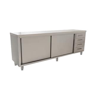 Outdoor Commercial Kitchen Cabinet, 2490 x 610 x 900mm high