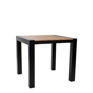 Cannes Aluminium Outdoor Dining Table with Polywood Top 84cm