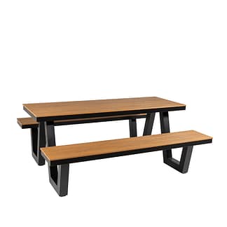 Wave Aluminium & Polywood Outdoor Picnic Table 180cm
