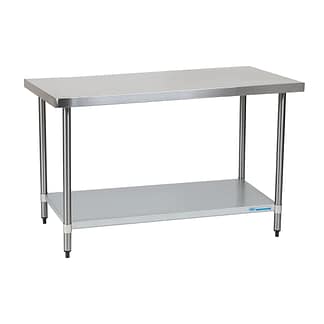 Economy 430 Grade Stainless Steel Flat Bench 1600 x 610 x 900mm high