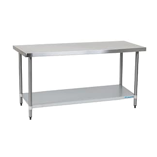 Economy 430 Grade Stainless Steel Flat Bench 1800 x 610 x 900mm high