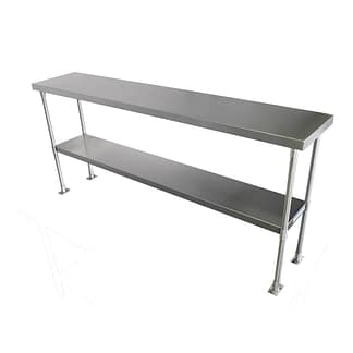 Stainless Steel Over Bench Shelf 2-Tier, 1750 X 350mm