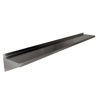 Stainless Steel Solid Wall Shelf, 2400 X 300mm deep