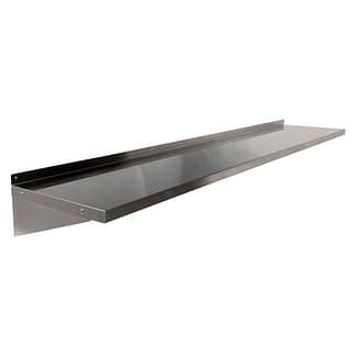 Stainless Steel Solid Wall Shelf, 2400 X 450mm deep
