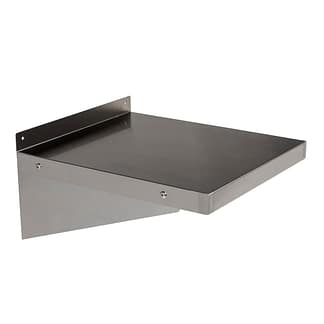 Stainless Steel Solid Wall Shelf, 400 X 450mm deep