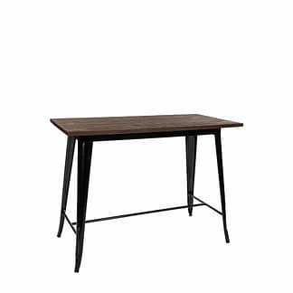 Replica Tolix Wooden Top Counter Table, 120 x 60 x 91cm high