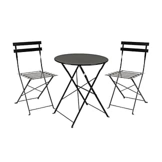 Vive Outdoor Folding Bistro Table and Chairs Set