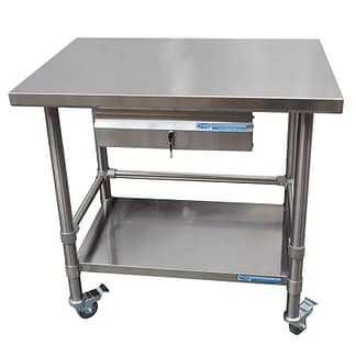 Commercial Grade Stainless Steel Medical Trolley, 914 x 610 x 900mm high