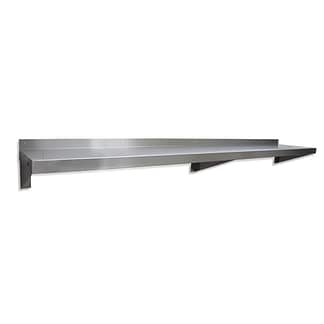 Stainless Steel Solid Wall Shelf, 2000 X 450mm deep