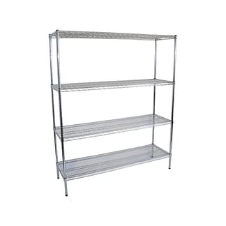 Chrome Wire Shelving 4 Tier, 1524 X 457 deep x 1800mm high-0