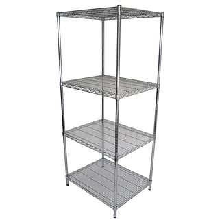 Chrome Dry Store Wire Shelving 4 Tier, 762 X 610 deep x 1800mm high-0