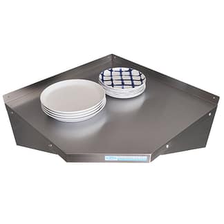Deep Stainless Wall Mounted Shelf, 450 X 450mm deep.