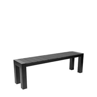 Cannes Aluminium Outdoor Bench with Polywood Top 150 x 35cm