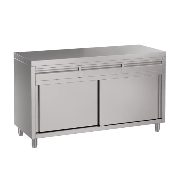 Stainless Restaurant Cabinet, 1500 x 610 x 900mm high