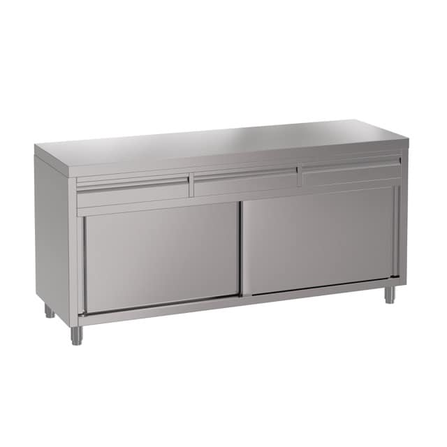 Stainless Steel Cabinet for Commercial Kitchens, 1800 x 610 x 900mm high