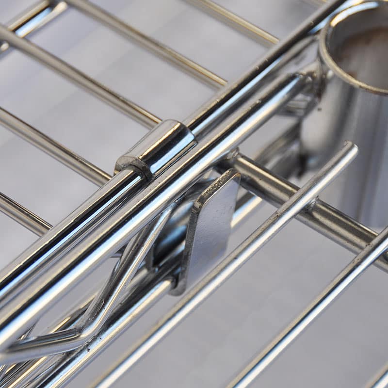 Set of 2 connection hooks for chrome shelving