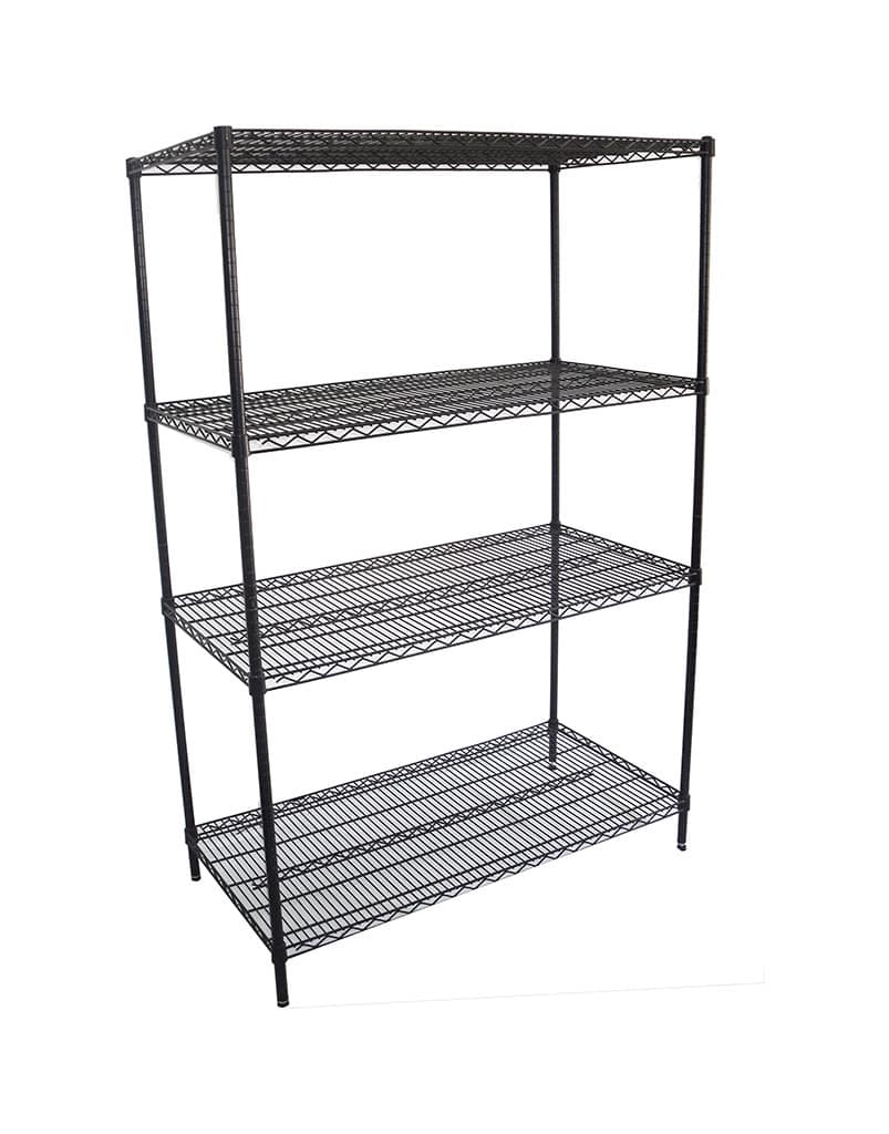 Epoxy Wire Shelving For Coolroom/Dry Store, 4 Tier, 1219 X 610 deep x 1500mm high