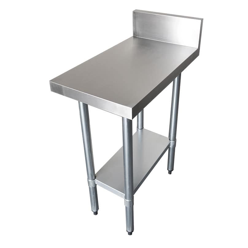 Commercial 304 Grade Stainless Steel Splashback Bench, 300 x 700 x 900mm high
