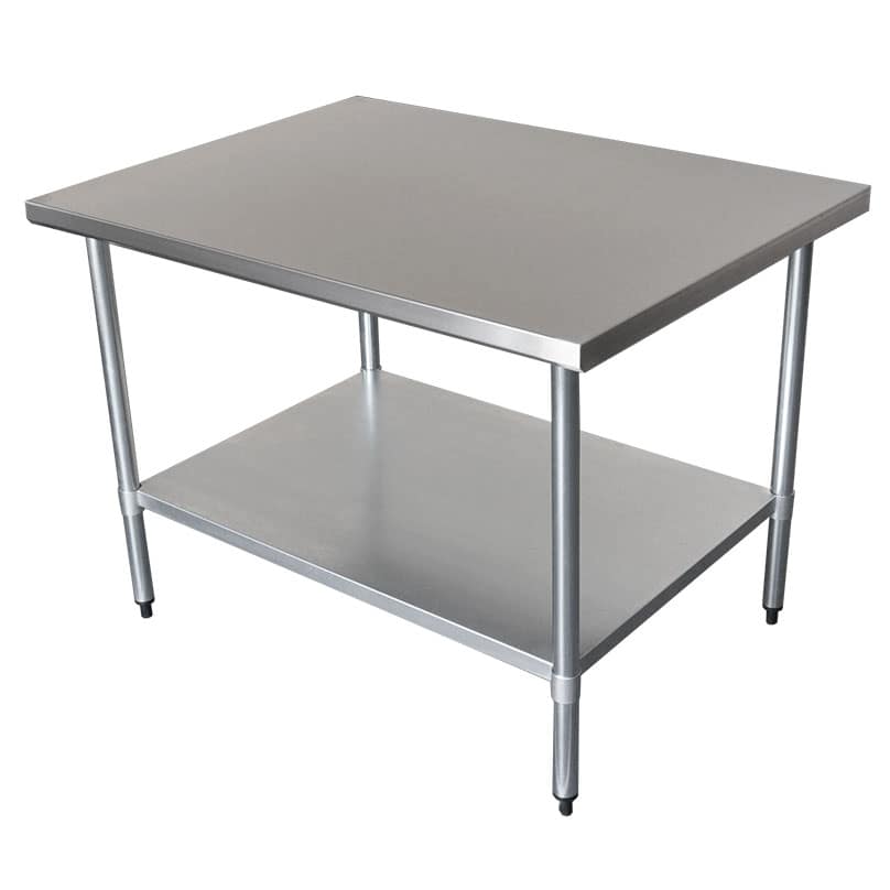 Commercial 304 Grade Stainless Steel Wide Bench, 1219 x 914 x 900mm high