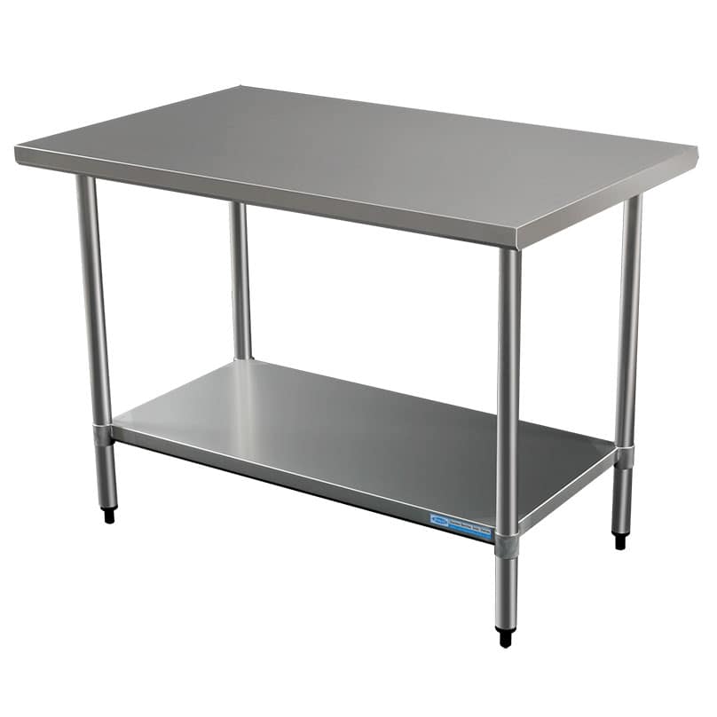 Commercial 304 Grade Stainless Steel Flat Bench, 914 x 762 x 900mm high