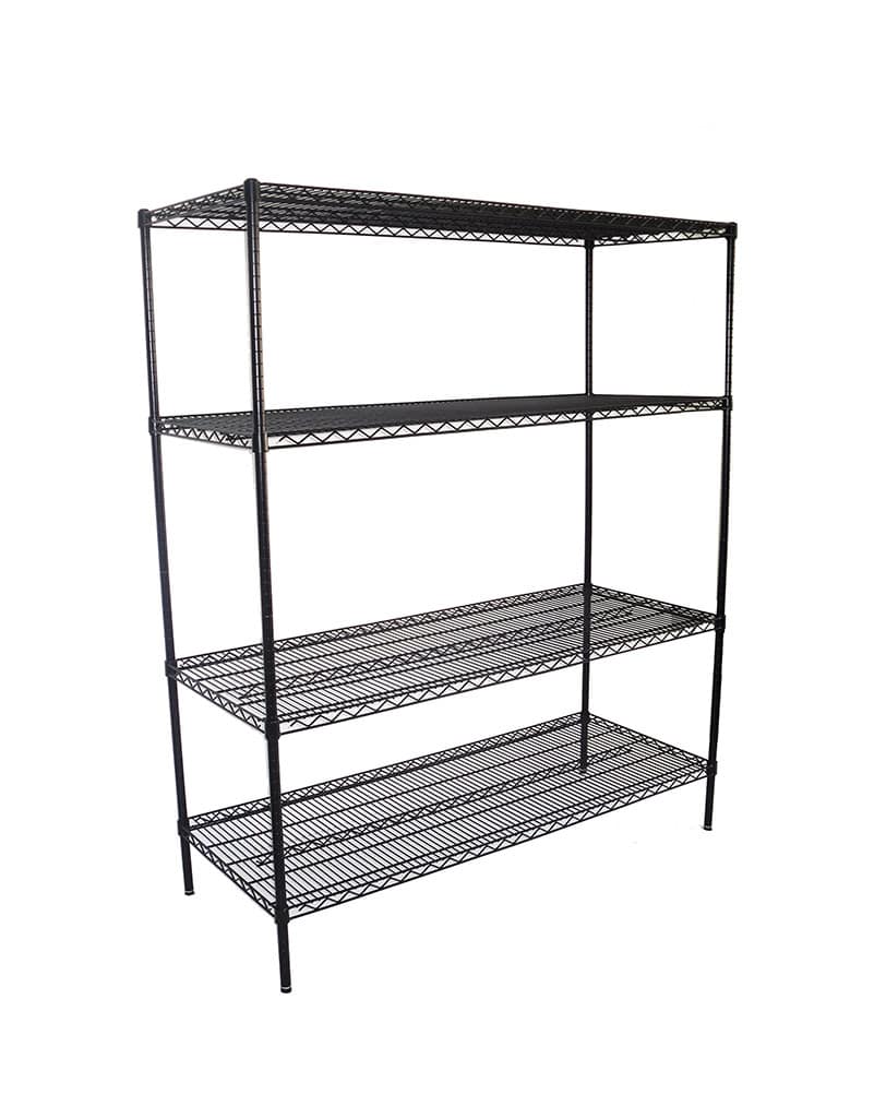 Epoxy Wire Shelving For Coolroom/Dry Store, 4 Tier, 1524 X 610 deep x 1500mm high