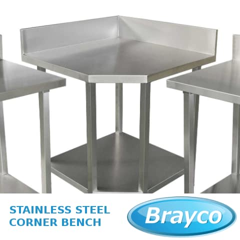 Stainless Steel Corner Bench