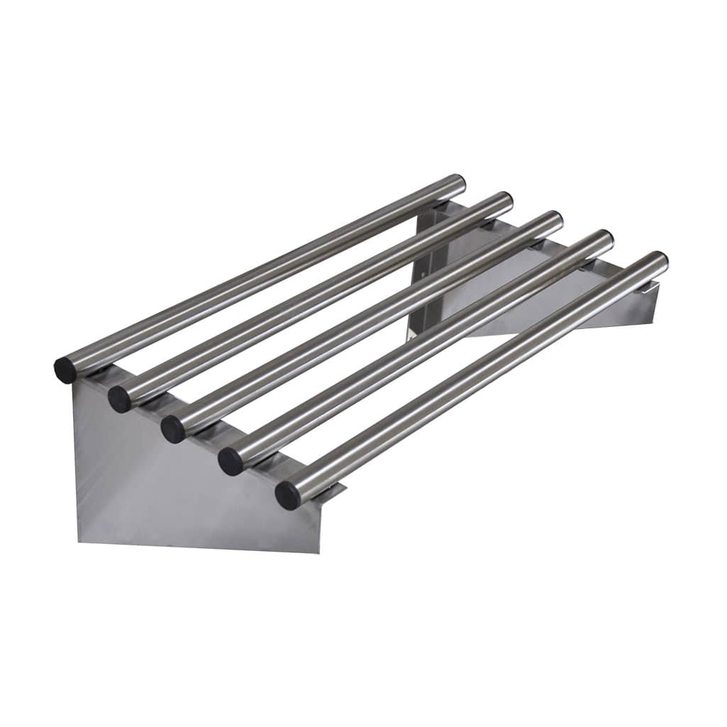 Stainless Steel Pipe Wall Shelf, 600 X 450mm deep