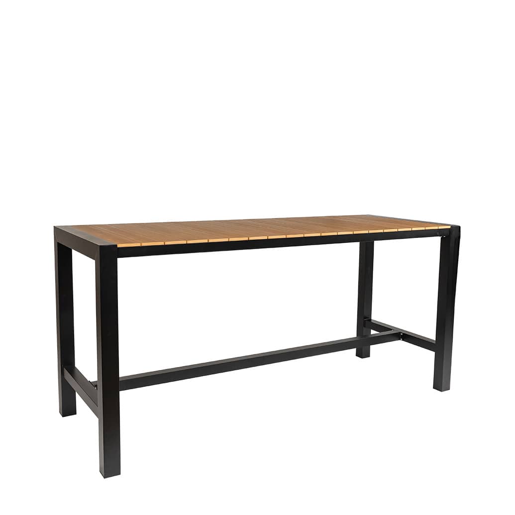 Corsica Aluminium Outdoor Bar Table with Polywood Top 230 x 90cm