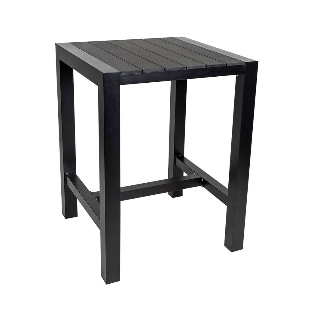 Corsica Aluminium Outdoor Bar Table with Polywood Top 84cm
