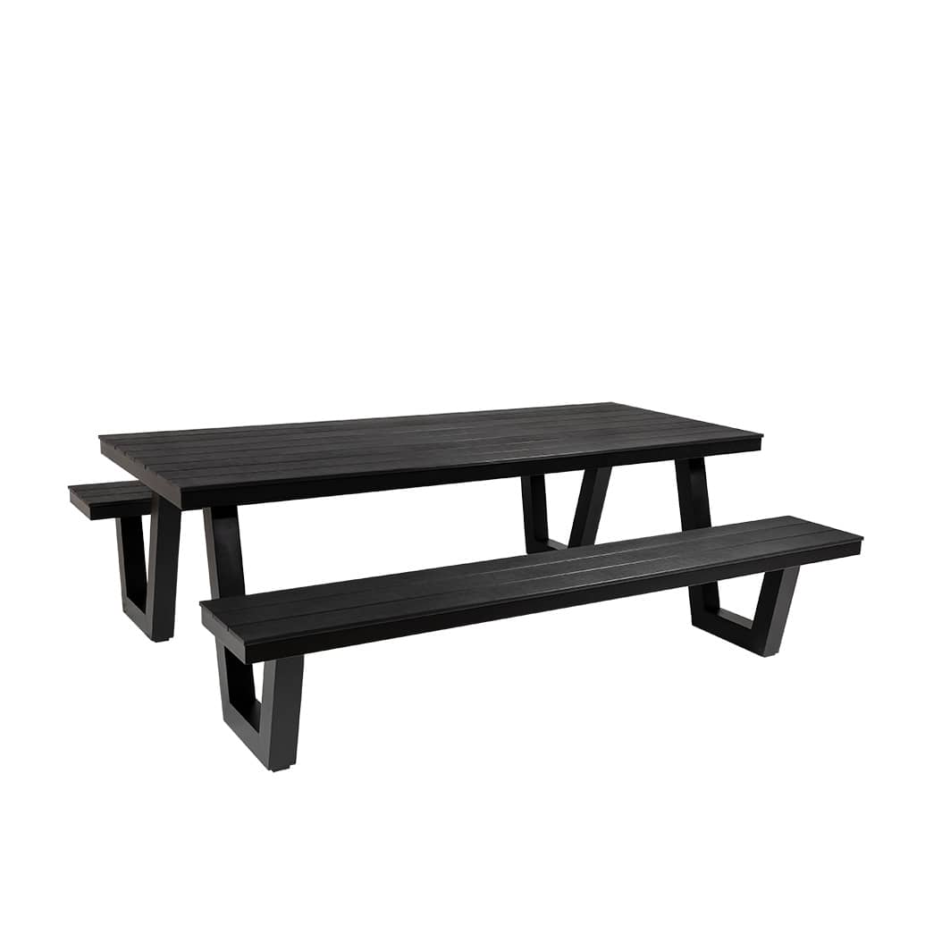 Corsica Wave Aluminium & Polywood Outdoor Picnic Table 220cm