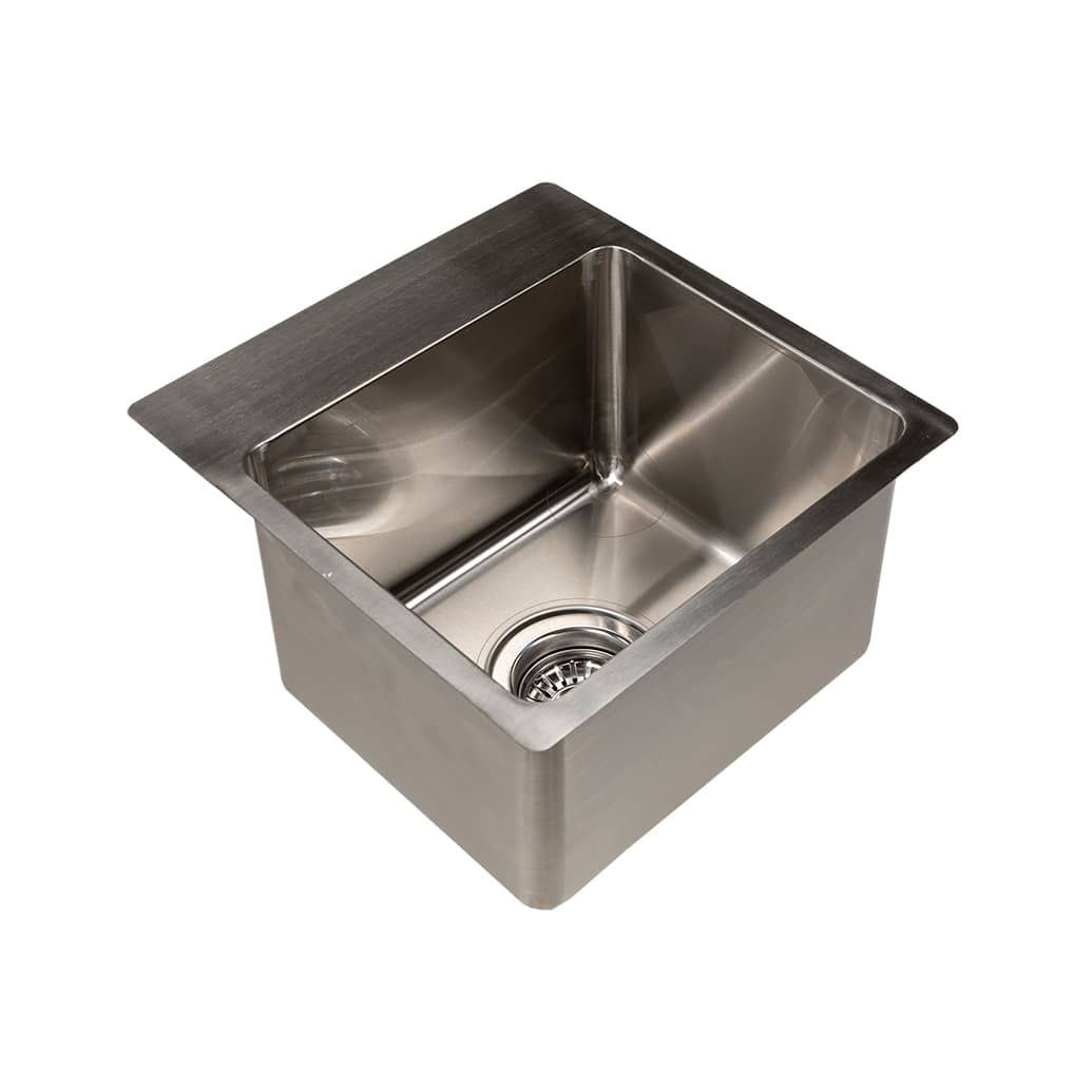 NEW Handbasin Top In Bowl Stainless Steel 15Lt 300 x 250mm sink, with 80mm Tap Lip