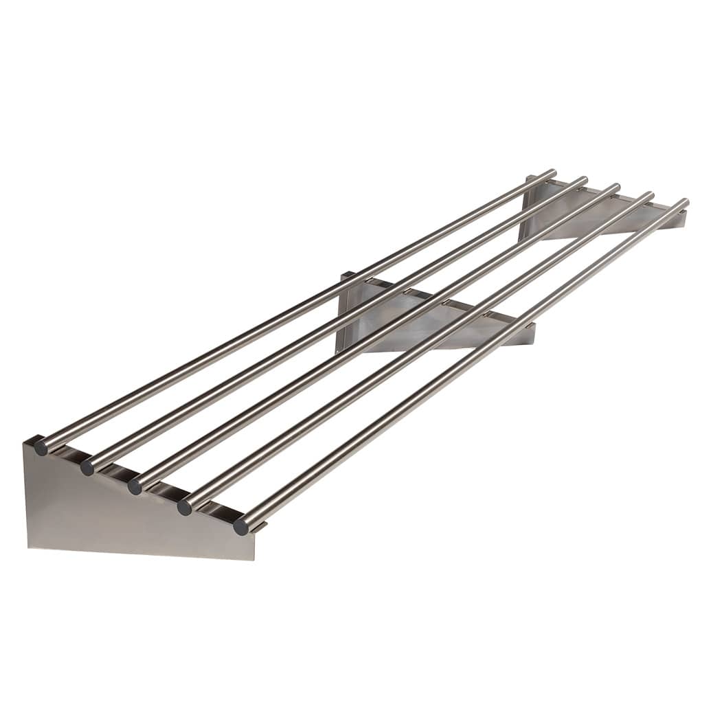 Stainless Steel Pipe Wall Shelf, 2000 X 450mm deep