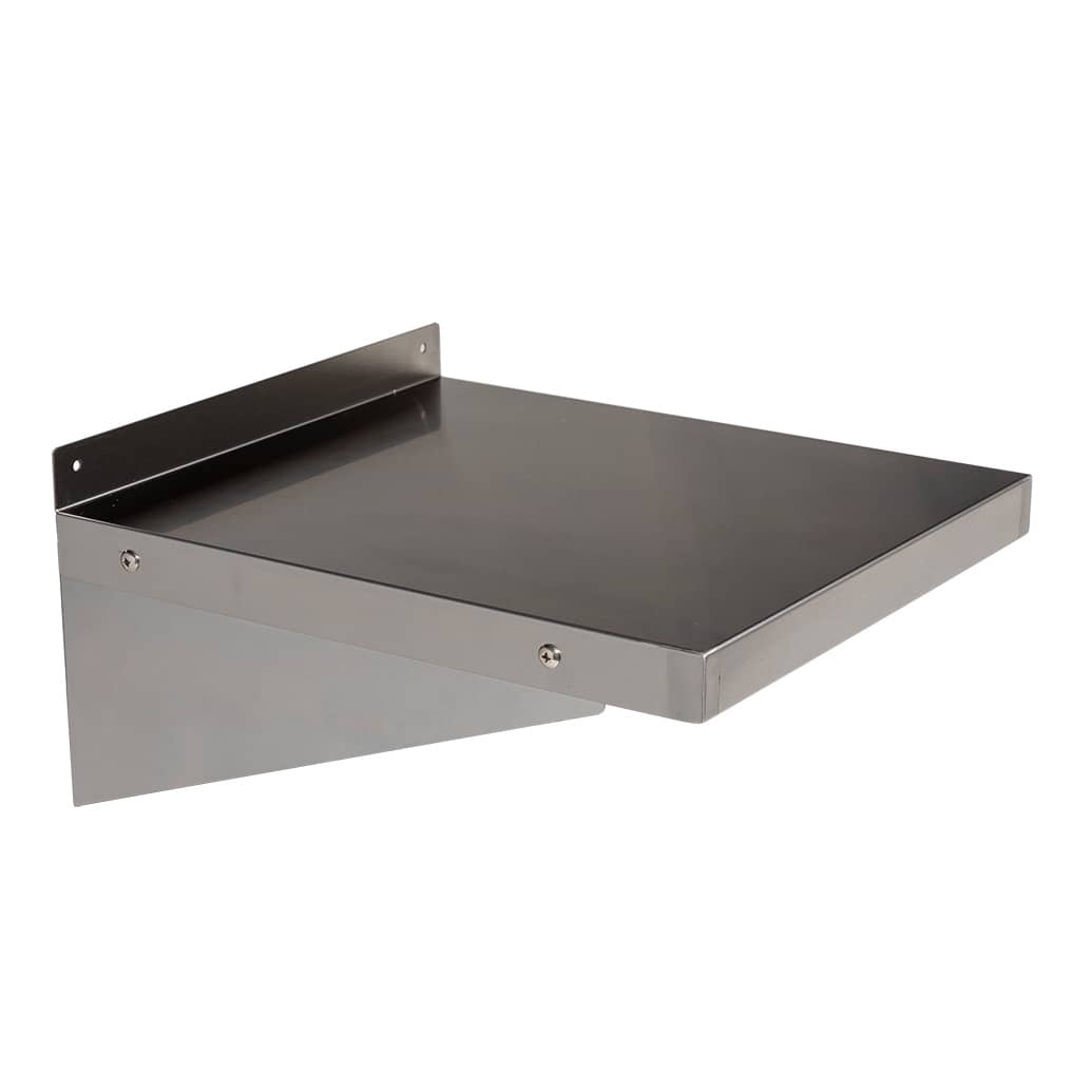 NEW Stainless Steel Solid Wall Shelf, 400 X 450mm deep