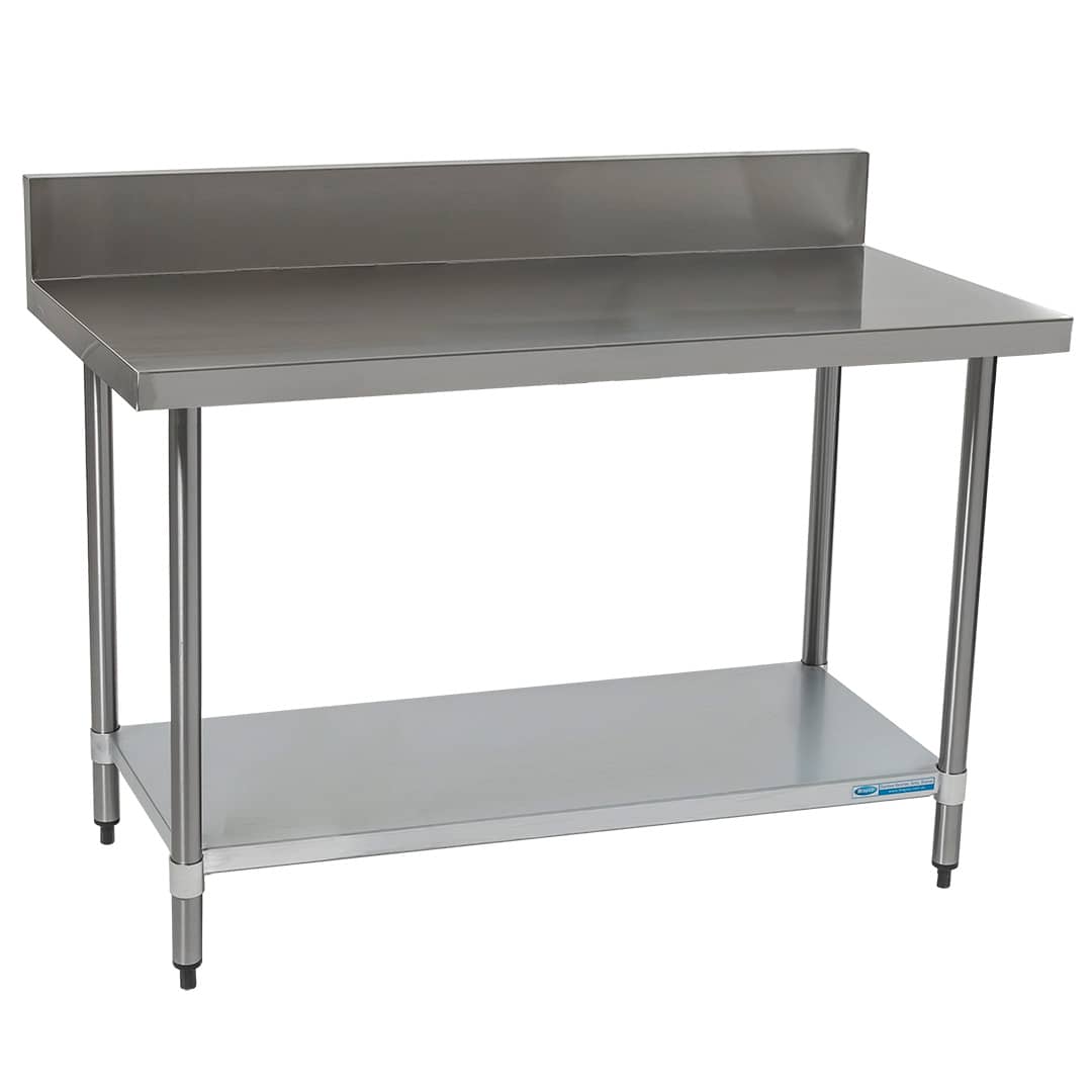 Commercial 304 Grade Stainless Steel Splashback Bench, 1200 x 610 x 900mm high