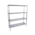 Chrome Wire Shelving 4 Tier, 1524 X 457 deep x 1800mm high-0