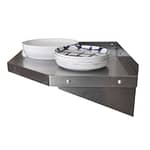 Stainless Commercial Kitchen Corner Shelf, 300 X 300mm deep.