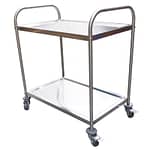 Stainless Trolley, 2-Tier With Castors, 825 x 530 x 800mm high-0