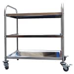 Stainless Steel Trolley, 3-Tier With Castors, 825 X 530 x 800mm high-2345