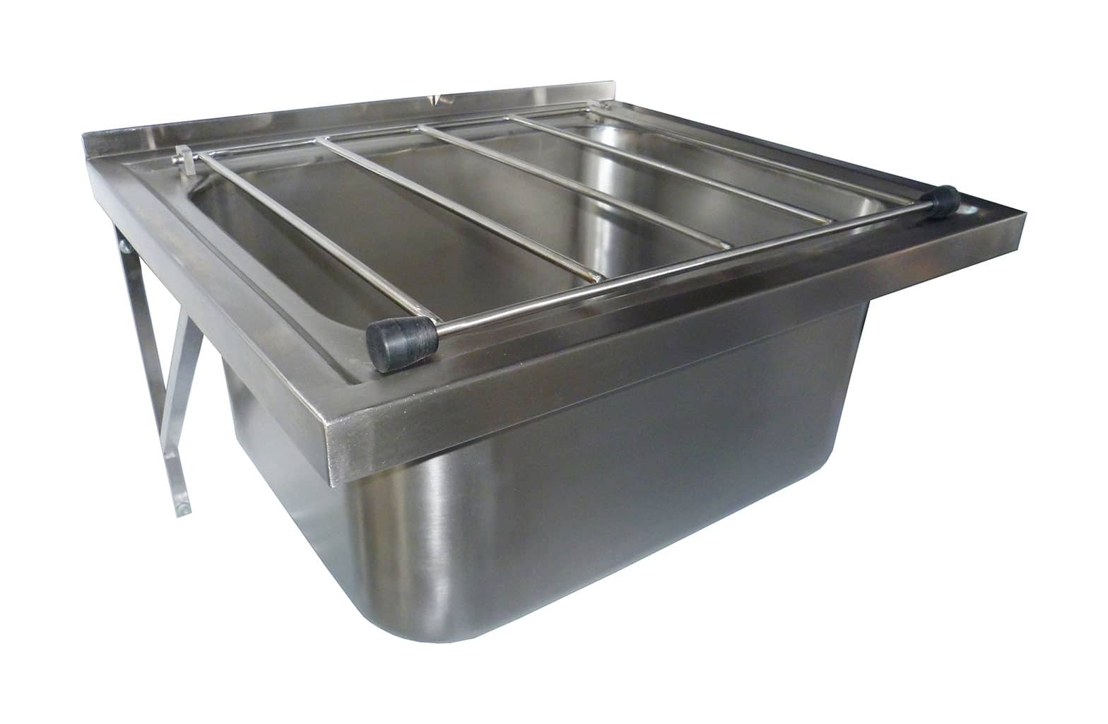 Stainless Steel Commercial Kitchen Wall Mounted Mop Sink.