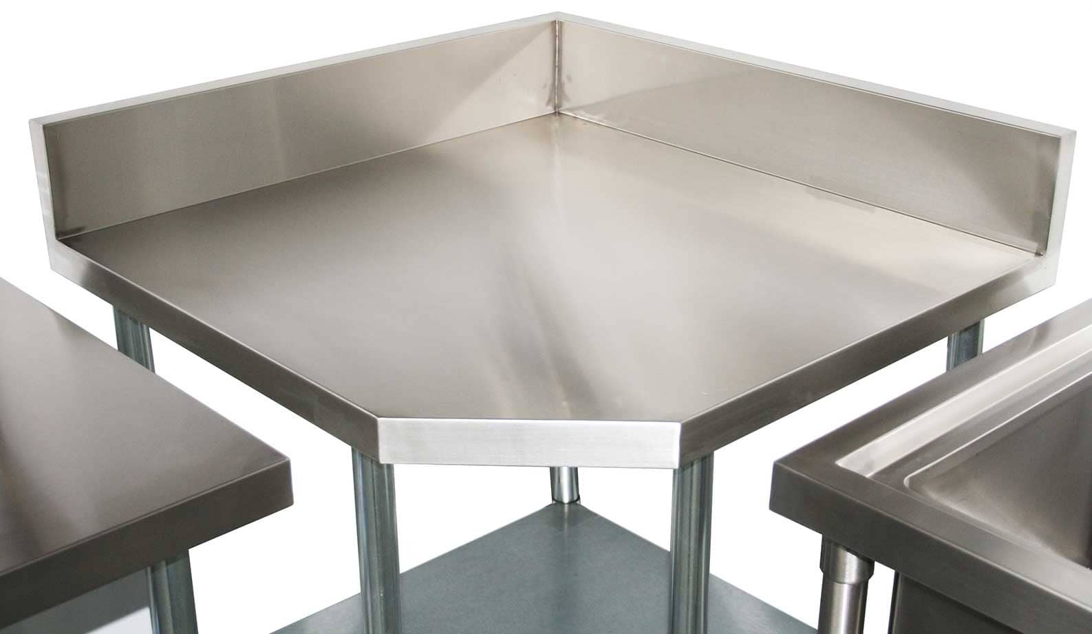 Stainless Undershelf for Corner Bench